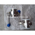 SS304 316 stainless steel sanitary butterfly valve for food